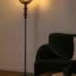 HDC Smoky Glass Orb Floor Lamp With Premium Metal Stand with Sculpted Sphere Column