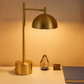 HDC Luxe Brushed Gold Modern Dome Table Lamp For Living Room, Study