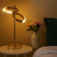 HDC Gold Finish Aurelia Twin-Orbit LED Luxury Table Lamp For Living Room
