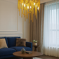 Hdc 800mm Light luxury modern chain tassel living room dining room chandelier villa lamps