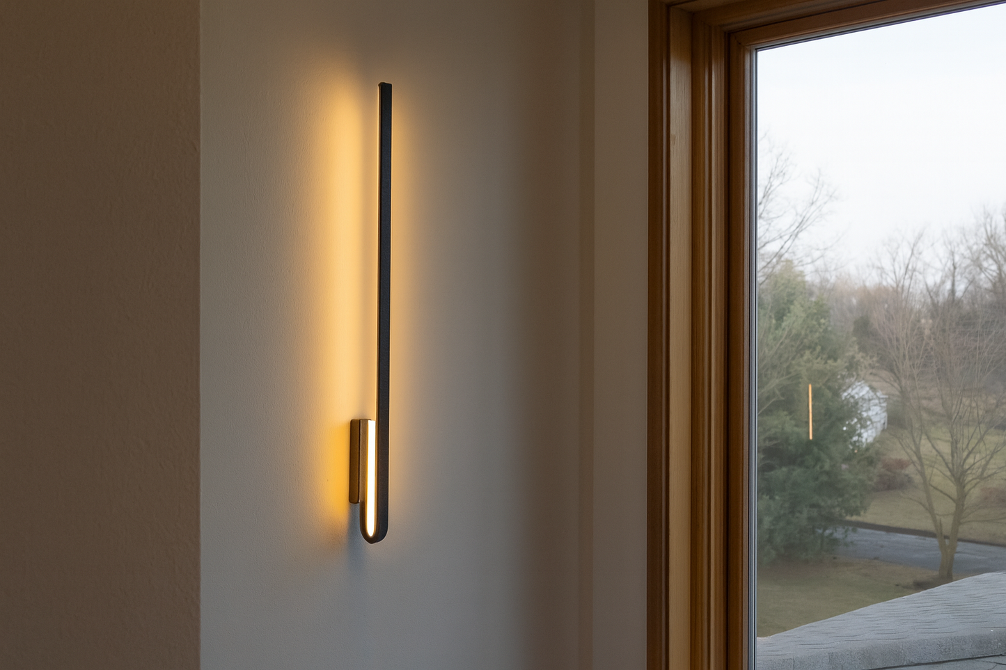 HDC Slim Line Curve LED Minimalist Vertical Wall Light For Bedroom, Living Room- Tricolor