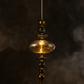 HDC Premium Amber Crystal Metal Glass Hanging Indoor Pendent Light Fixture