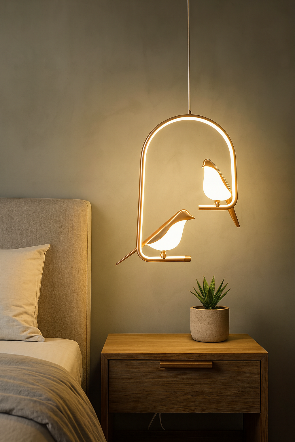 HDC Led 2-Light Bird Hanging Pendant Ceiling Light