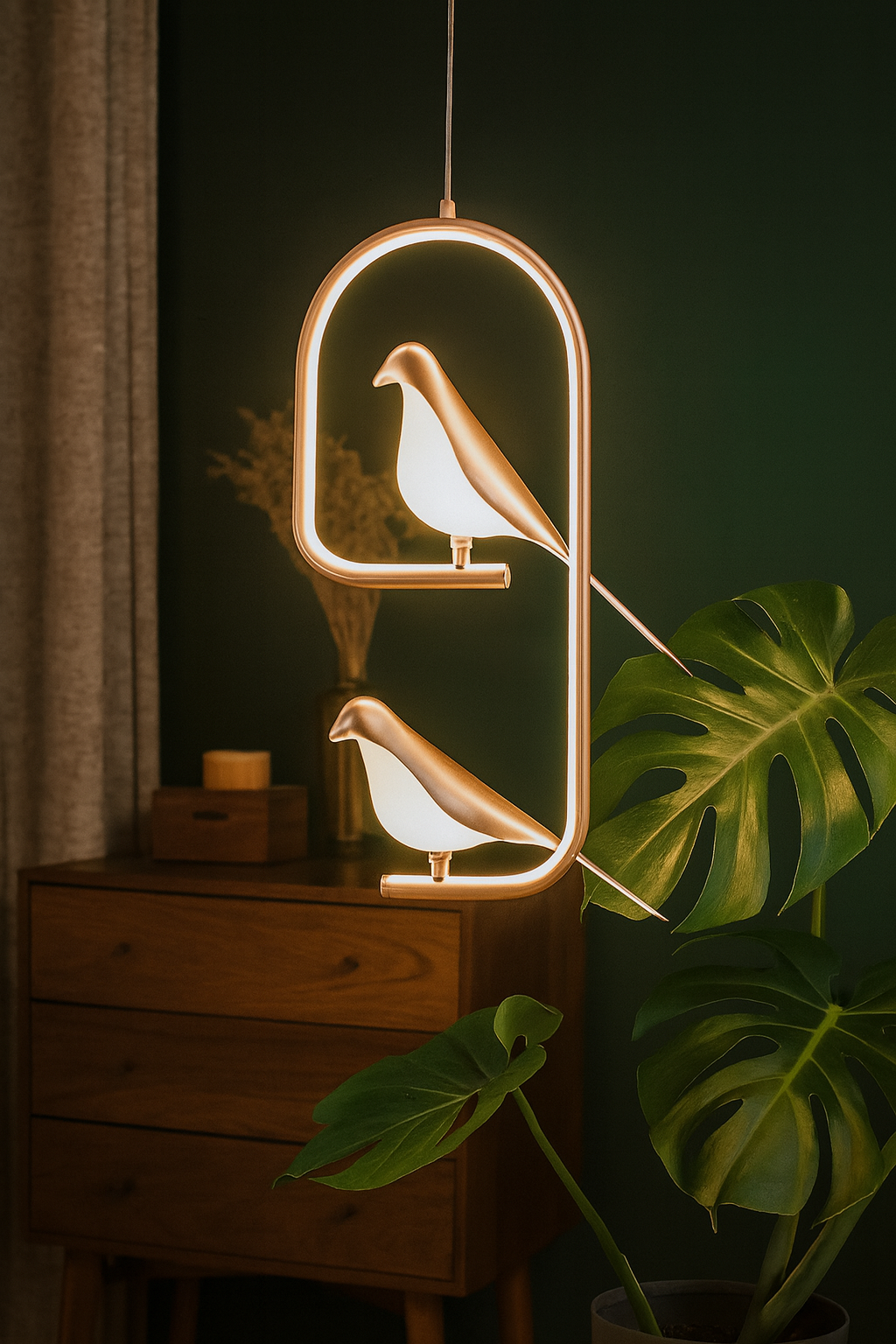 HDC Led 2-Light Bird Hanging Pendant Ceiling Light