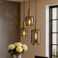 HDC Modern Smokey Glass Hanging Pendant Chandelier Light For Kitchen Living Room Bedroom Set of 3
