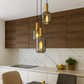 HDC Modern Smokey Glass Hanging Pendant Chandelier Light For Kitchen Living Room Bedroom Set of 3