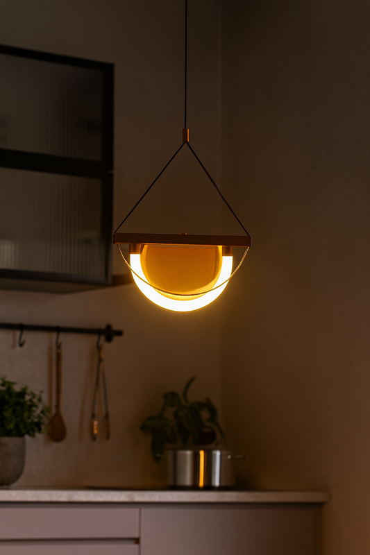 HDC Led 1 Light Amber Pendant Ceiling Lamp Light Fixture - Tricolor