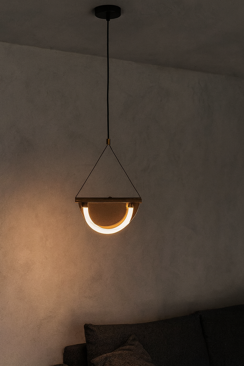 HDC Led 1 Light Amber Pendant Ceiling Lamp Light Fixture - Tricolor