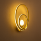 Hdc Gold Metal Strip Oval Wall Light with White Acrylic Shade