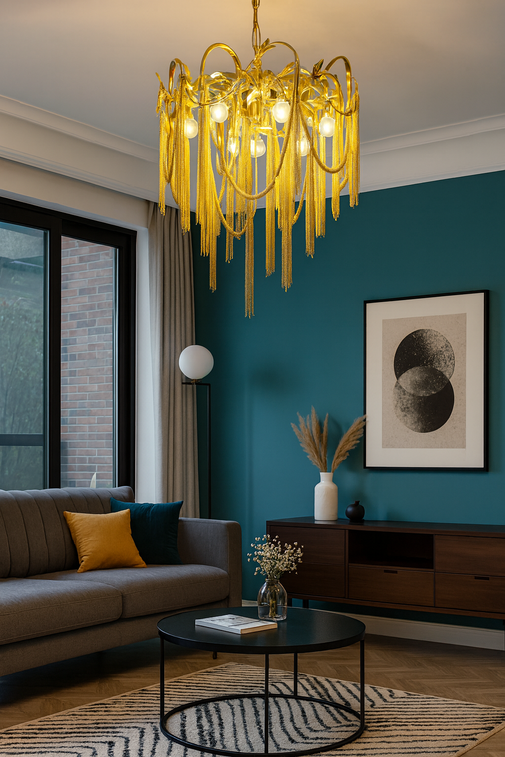 Hdc 600/800mm Light luxury modern chain tassel living room dining room chandelier villa lamps