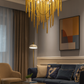 Hdc 600/800mm Light luxury modern chain tassel living room dining room chandelier villa lamps