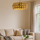 Hdc 400/600mm Golden Circular Plates Modern Chandelier For living Room
