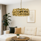 Hdc 400/600mm Golden Circular Plates Modern Chandelier For living Room