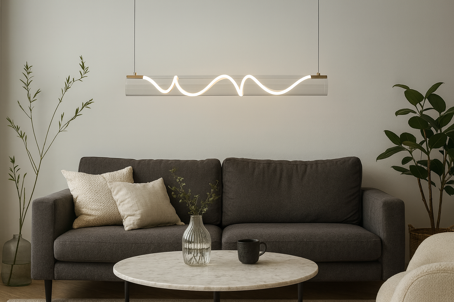 Hdc 1000mm Gold Acrylic Led Light Chandelier Lighting Lamp Cord Pendant Lamp