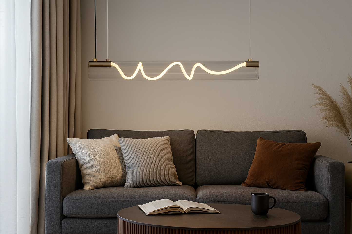 Hdc 1000mm Gold Acrylic Led Light Chandelier Lighting Lamp Cord Pendant Lamp