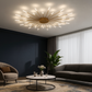 HDC 28 Lights Gold Body Acrylic Led Chandelier Ring For Living Room Lamp - Warm White