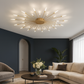 HDC 28 Lights Gold Body Acrylic Led Chandelier Ring For Living Room Lamp - Warm White