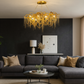 Hdc 1200mm Light luxury modern chain tassel living room dining room chandelier villa lamps