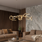 HDC 1500mm Gold Finish Modern Designer Wave Linear LED Chandelier for Dining & Living Spaces