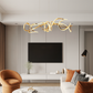 HDC 1500mm Gold Finish Modern Designer Wave Linear LED Chandelier for Dining & Living Spaces