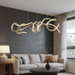 HDC 1500mm Gold Finish Modern Designer Wave Linear LED Chandelier for Dining & Living Spaces