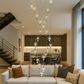 HDC 25 Lights Crystal Cascade Luxury Multi-Drop Designer Ceiling Light for Double-Height Spaces