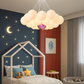 Hdc 18+1 Morden LED Lunar Ceiling Chandeliers 3D Ball Pendant Lights for Living Children's Room Bedroom Hanging Lamps Home Decor Lustre