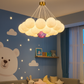 Hdc 18+1 Morden LED Lunar Ceiling Chandeliers 3D Ball Pendant Lights for Living Children's Room Bedroom Hanging Lamps Home Decor Lustre