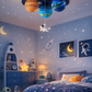 Hdc Space Planet Ceiling Light for Kids Room Astronaut & Solar System Theme LED Flush Mount | Decorative Nursery & Kids Bedroom Ceiling Lamp
