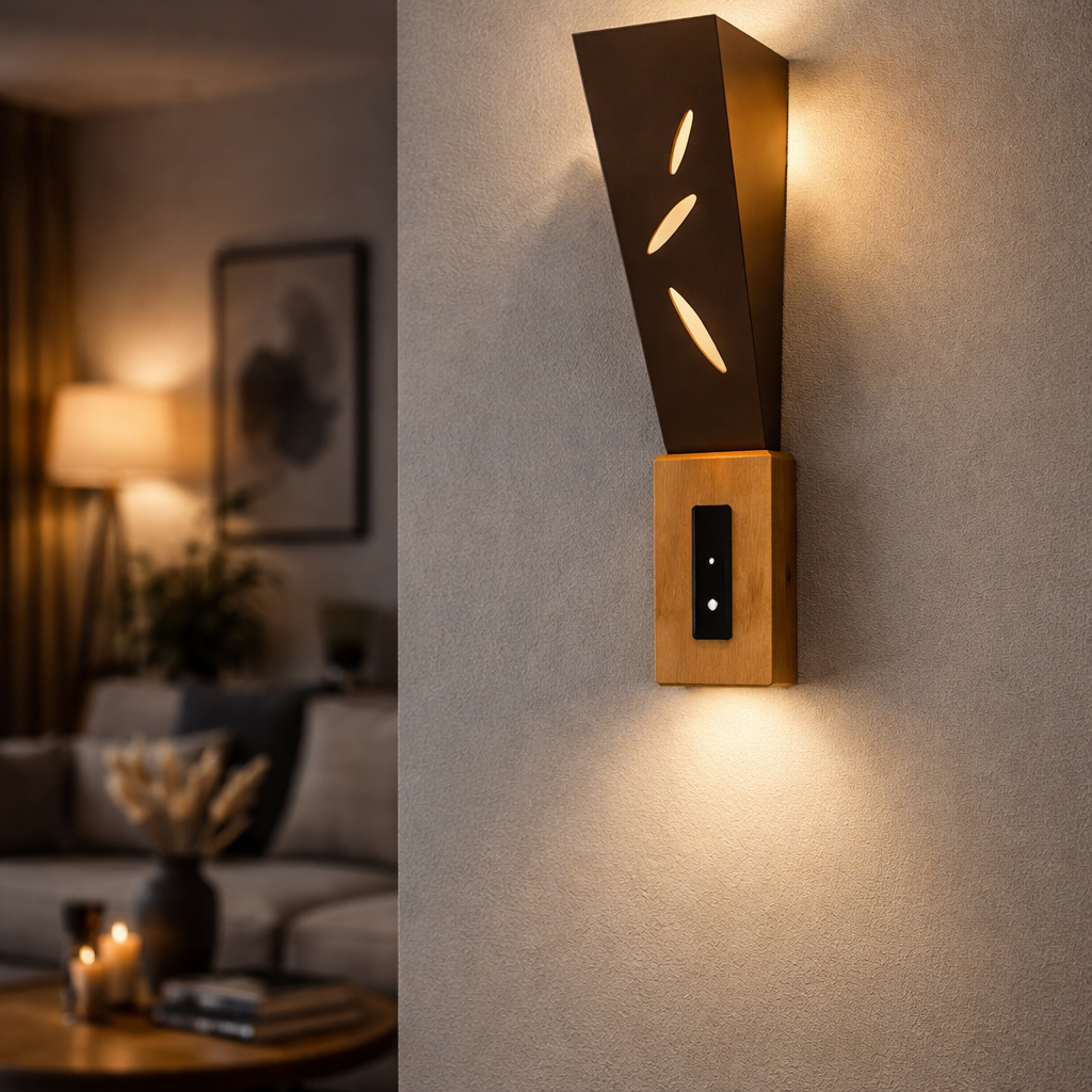 HDC Touch Sensor LED iDimmable Modern Wall Lamp with Touch Control | Warm White Ambient Lighting for Bedroom, Living Room & Hotel Decor