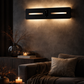 HDC Modern Matte Black Finish Touch Sensor LED Contemporary Indoor Wall Lamp