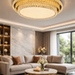 HDC Luxury Crystal LED Ceiling Chandelier Light for Living Room – Tricolour