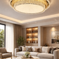 HDC Luxury Crystal LED Ceiling Chandelier Light for Living Room – Tricolour