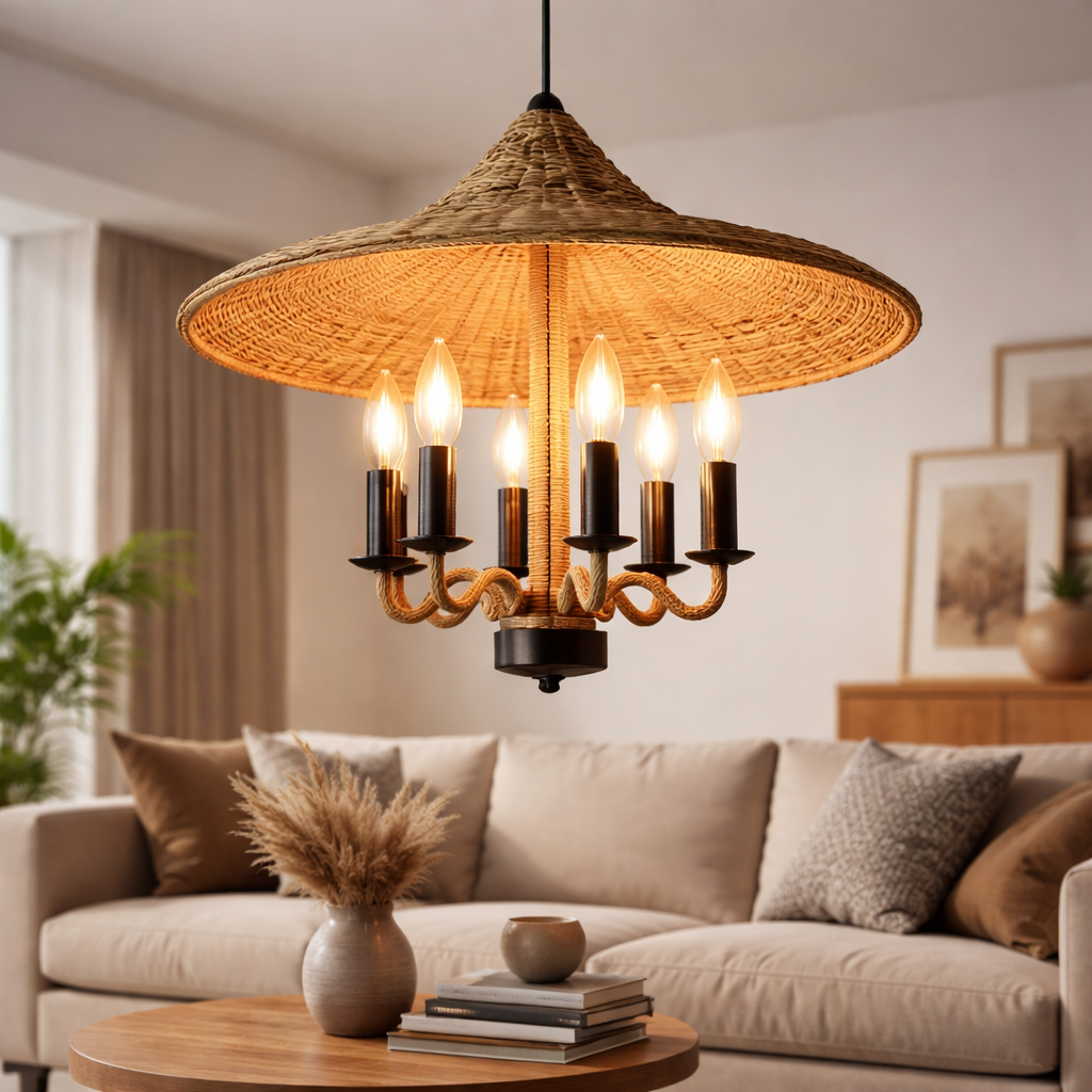 chandelier wooden lamp hanging