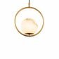 HDC Luxury Circular Frame Marble Finish Globe Pendant Light For Living Room, Bedroom