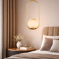 HDC Luxury Oval Frame Marble Finish Globe Pendant Light For Living Room, Bedroom