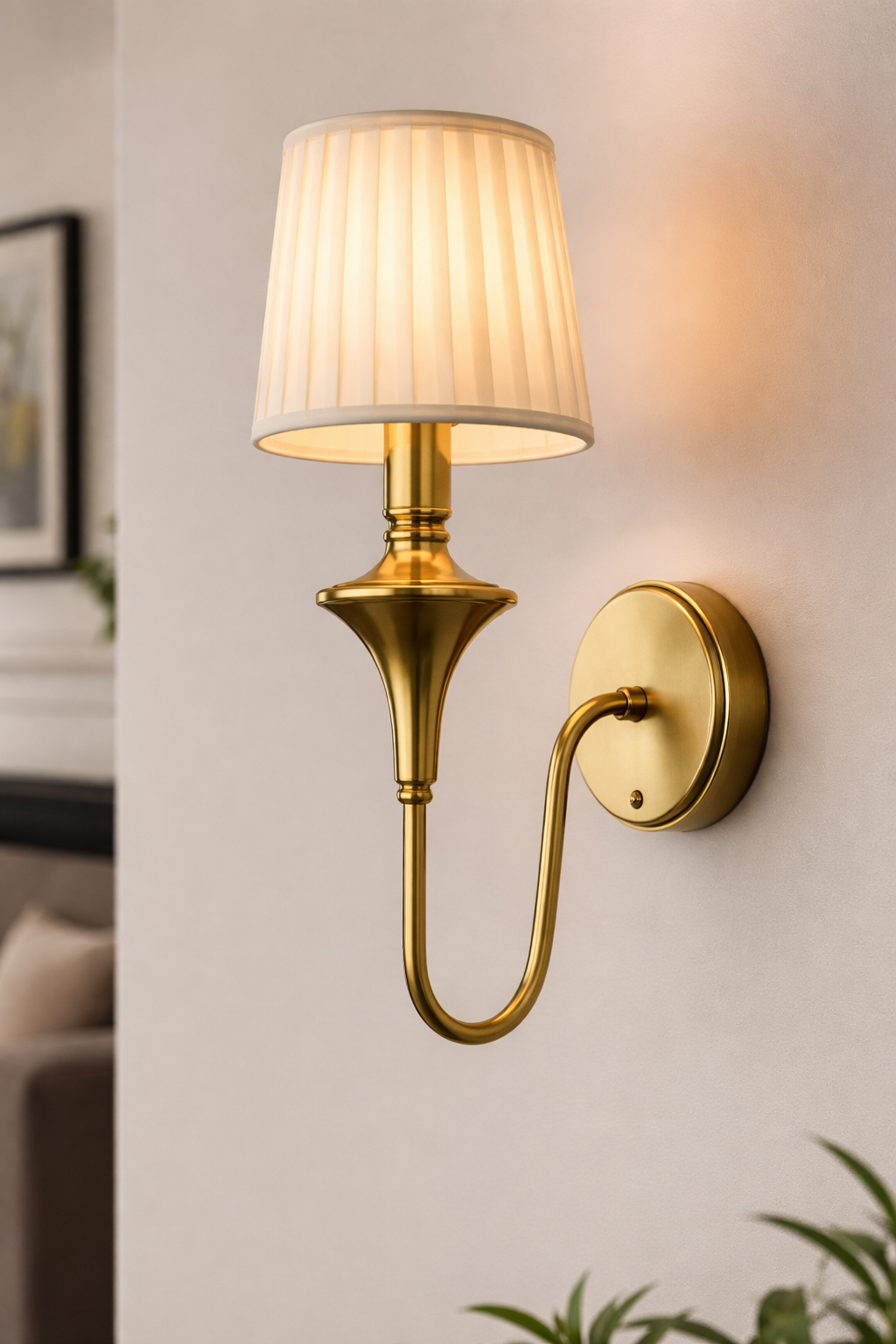 Hdc Contemporary Brass Wall Lights for Decoration Home Living Room Bedroom Bathroom Lighting Hotel Aisle Light Wall Sconce