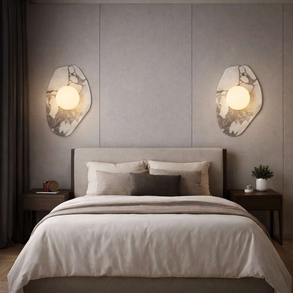 HDC Luxury Irregular Marble Stone Wall Light For Living room, Bedroom