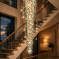 HDC 2200mm Luxury Double Height Staircase Multicolor Crystal Waterfall Chandelier