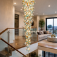 HDC 2200mm Luxury Double Height Staircase Multicolor Crystal Waterfall Chandelier
