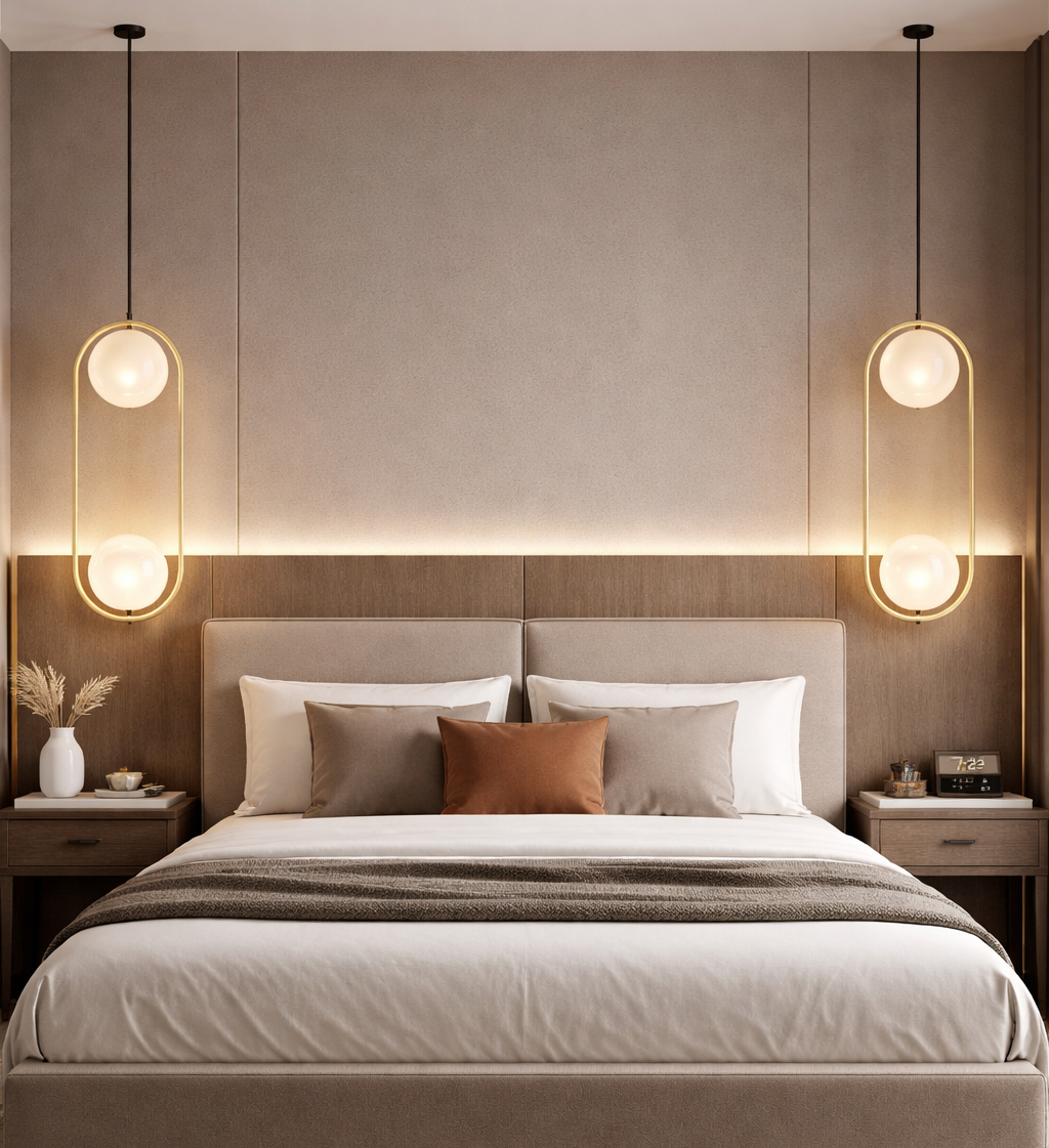 HDC Luxury Oval Frame Dual Marble Finish Globe Pendant Light For Living Room, Bedroom