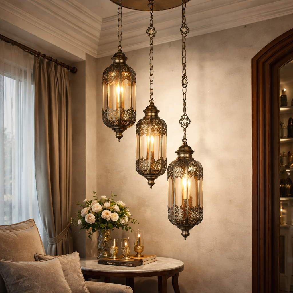 HDC Antique Design Beautiful Circular Light Fixture Ceiling Pendant Chandelier Set Of 3