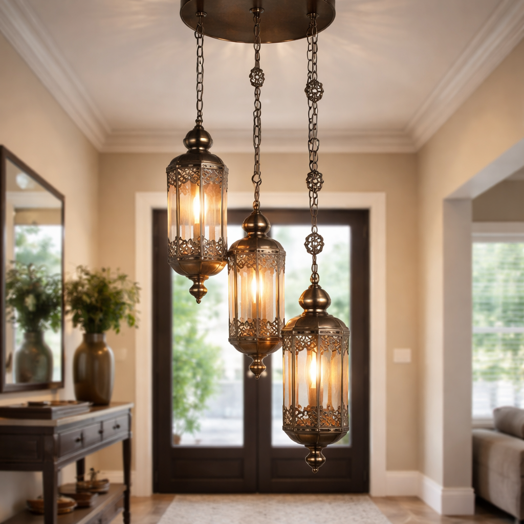 HDC Antique Design Beautiful Circular Light Fixture Ceiling Pendant Chandelier Set Of 3
