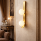 HDC Modern Dual Globe Wall Light in Brushed Gold Finish