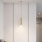 HDC Golden Slim Cylinder LED Pendant Light For Living Room