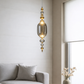 HDC Luxury Single Drop Glass Pendant Light in Gold Finish Modern Hanging Ceiling Lamp for Kitchen Island, Bar & Bedroom