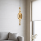 HDC Luxury Single Drop Glass Pendant Light in Gold Finish Modern Hanging Ceiling Lamp for Kitchen Island, Bar & Bedroom