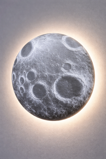 Hdc 330/500mm Modern Simple Darken Moon Bedroom Bedside Wall Lamp