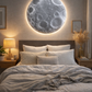 Hdc 330/500mm Modern Simple Darken Moon Bedroom Bedside Wall Lamp