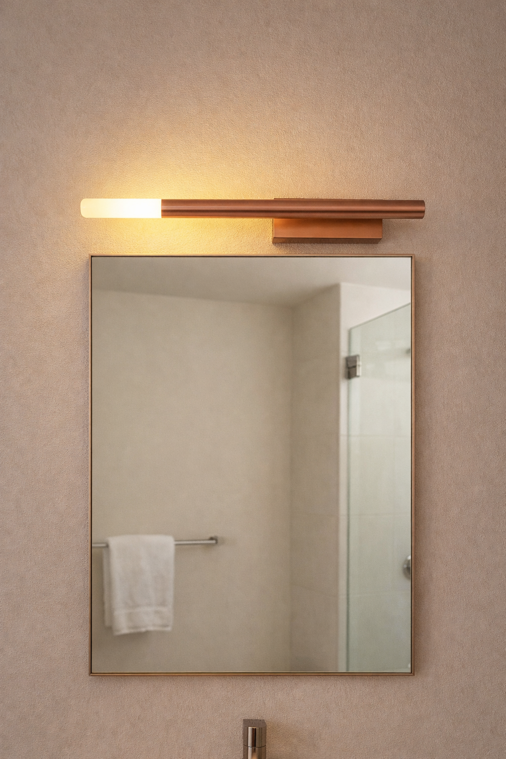 Hdc Minimalist Rose Gold Sleek LED Picture Wall Light- Tricolor